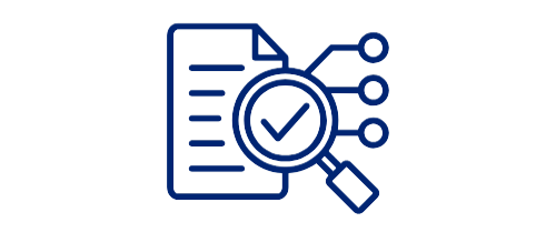 Data analysis and verification icon