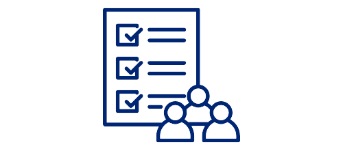Checklist with team members icon