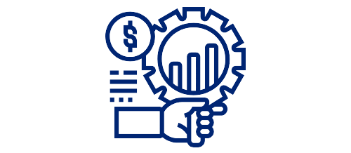Business growth and financial management icon