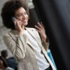 Portrait of african american happy confident successful businesswoman Portrait of african happy confident successful businesswoman