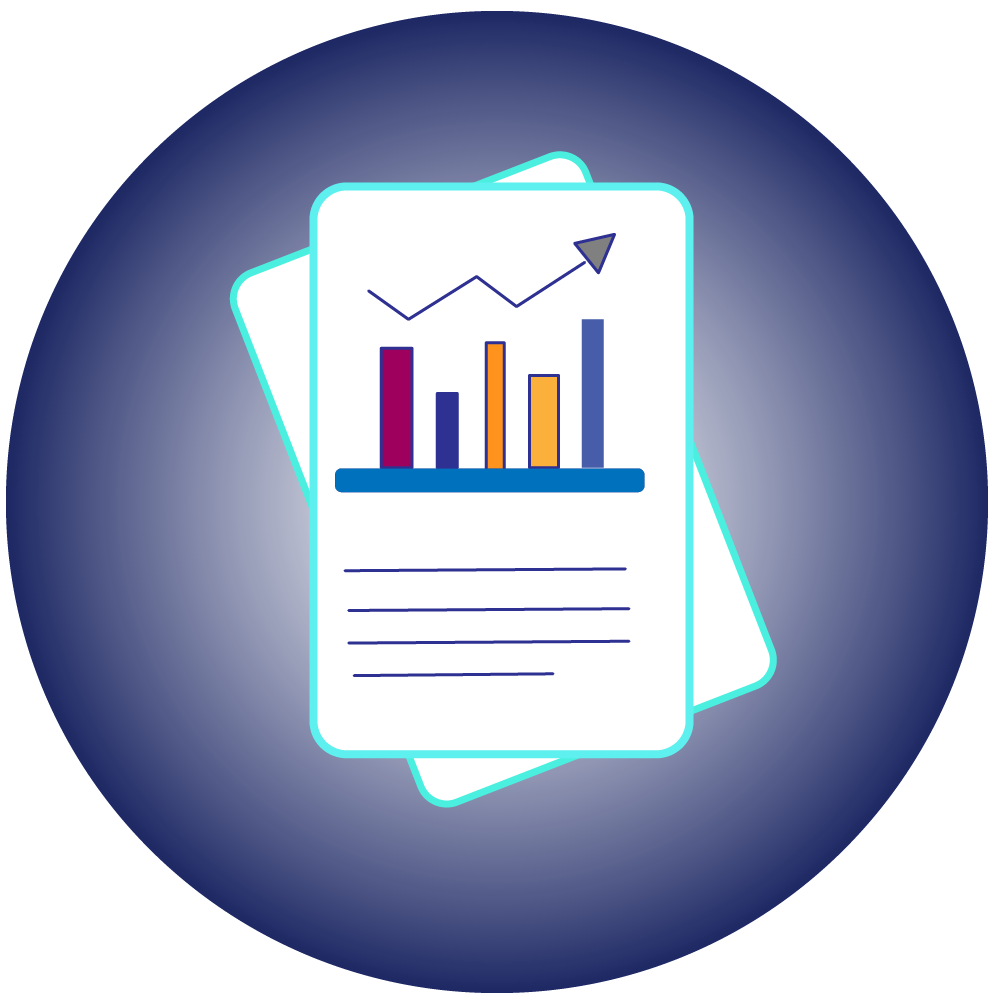 Business growth report with charts