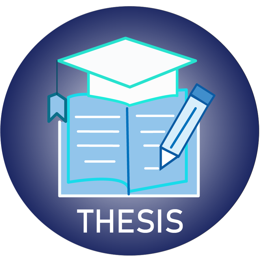 Open book with pencil showing thesis writing support